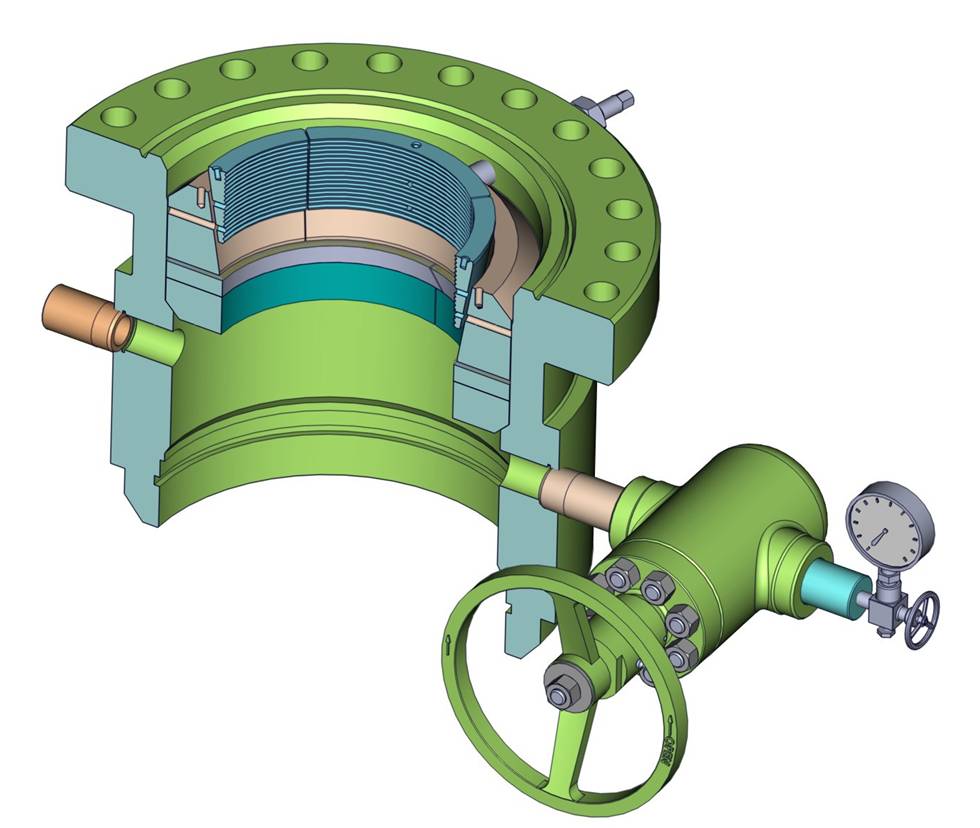 Bottom welding type casing head Assembly(图1)